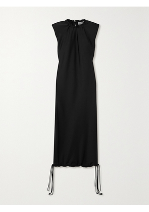 The Attico - Gathered Jersey Midi Dress - Black - IT36,IT38,IT40,IT42,IT44