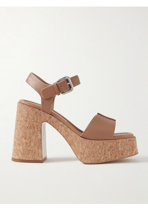 Stella McCartney - + Net Sustain Skyla Vegea® Platform Sandals - Brown - IT35,IT35.5,IT36,IT36.5,IT37,IT37.5,IT38,IT38.5,IT39,IT39.5,IT40,IT40.5,IT41