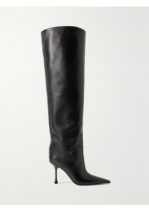 Jimmy Choo - Cycas 95 Leather Over-the-knee Boots - Black - IT36,IT36.5,IT37,IT37.5,IT38,IT38.5,IT39,IT39.5,IT40,IT40.5,IT41,IT41.5,IT42