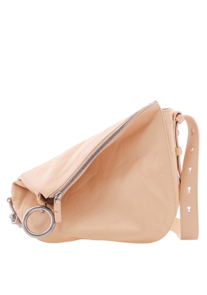 Burberry Crinkled Leather Small Knight Bag