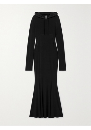 Norma Kamali - Hooded Stretch-jersey Maxi Dress - Black - xx small,x small,small,medium,large,x large