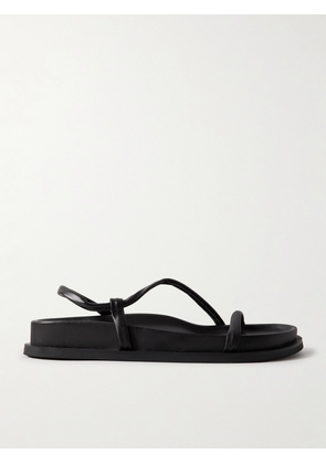 ST. AGNI - Twist Leather Slingback Sandals - Black - IT35,IT36,IT37,IT38,IT39,IT40,IT41,IT42