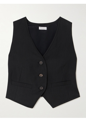 Brunello Cucinelli - Twill Vest - Black - IT38,IT40,IT42,IT44,IT46,IT48,IT50