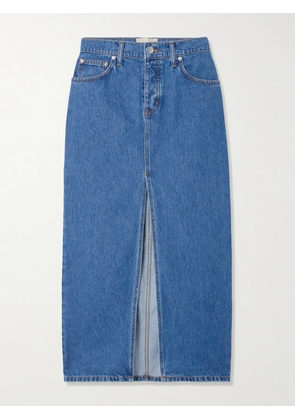 ST. AGNI - Organic Denim Maxi Skirt - Blue - 24,25,26,27,28,29,30,31,32