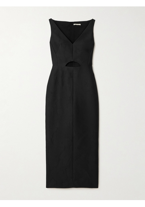 Emilia Wickstead - Ilyse Cutout Cloqué Midi Dress - Black - UK 6,UK 8,UK 10,UK 12,UK 14,UK 16,UK 18
