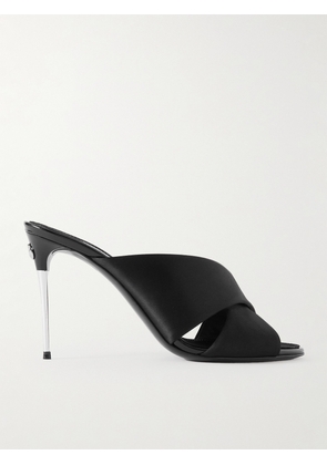 Dolce & Gabbana - Satin Mules - Black - IT36,IT37,IT37.5,IT38,IT38.5,IT39,IT39.5,IT40,IT41