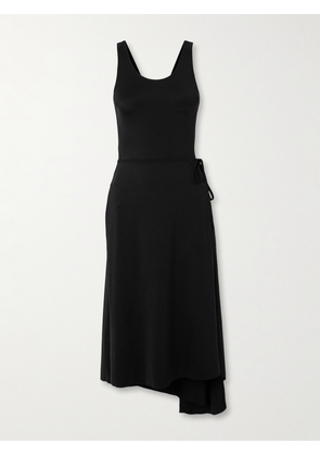 Marie Adam-Leenaerdt - Asymmetric Stretch-scuba Midi Wrap Dress - Black - FR 34,FR 36,FR 38,FR 40,FR 42