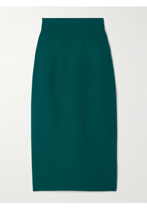 SAFIYAA - Hokoku Stretch-crepe Midi Skirt - Blue - FR 34,FR 36,FR 38,FR 40,FR 42,FR 44,FR 46,FR 48