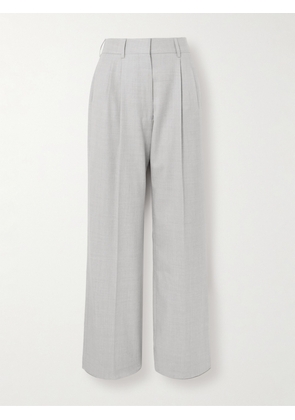 BLAZÉ Milano - Fox Pleated Wool Tapered Pants - Gray - 00,1,2,3,4