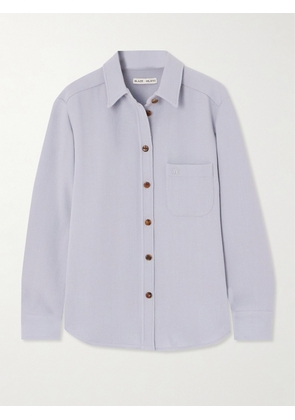 BLAZÉ Milano - Anabas Embroidered Wool-crepe Shirt - Blue - 00,1,2,3,4