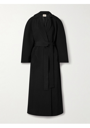 KHAITE - Roth Belted Grain De Poudre Coat - Black - US2,US4,US6