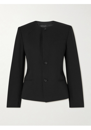 BETTTER - Cropped Grain De Poudre Wool Blazer - Black - x small,small,medium,large