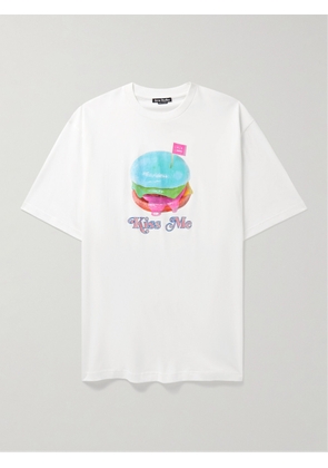 Acne Studios - Enrik Oversized Printed Cotton-Jersey T-Shirt - Men - White - L/XL
