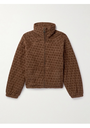 ERL - Logo-Print Padded Cotton-Corduroy Jacket - Men - Brown - S