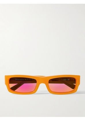 Rhude - Rhoyce Rectangular-Frame Acetate Sunglasses - Men - Orange