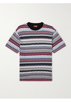 Missoni - Striped Cotton T-Shirt - Men - Blue - XS