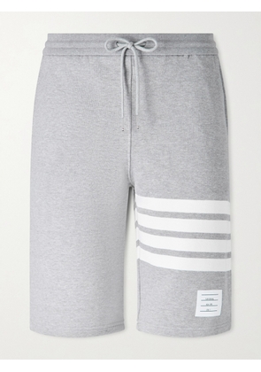 Thom Browne - Striped Loopback Cotton-Jersey Shorts - Men - Gray - 0