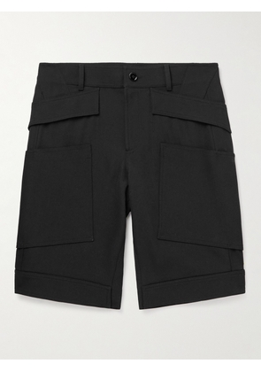 Burberry - Straight-Leg Wool Grain de Poudre Cargo Shorts - Men - Black - IT 46