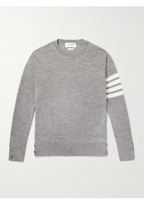 Thom Browne - Slim-Fit Striped Merino Wool Sweater - Men - Gray - 0