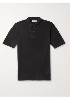John Smedley - Roth Sea Island Cotton Polo Shirt - Men - Black - S