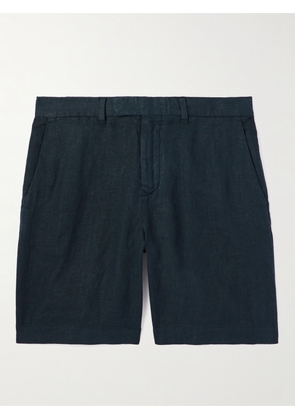 Mr P. - Straight-Leg Linen Bermuda Shorts - Men - Blue - 28