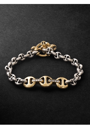 HOORSENBUHS - Sterling Silver and 18-Karat Gold Diamond Bracelet - Men - Gold - 19