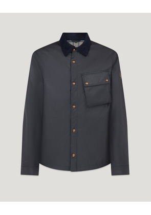 Belstaff Ground Jacket Men's Waxed Cotton Dark Navy Size 2XL