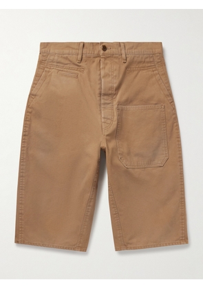 Maison Margiela - Wide-Leg Cotton-Canvas Shorts - Men - Brown - IT 46