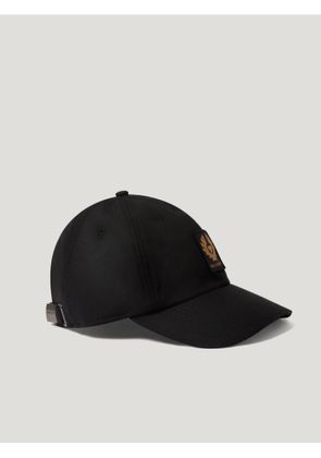 Belstaff Phoenix Patch Cap Unisex's Waxed Cotton Black Size One Size