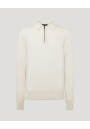 Belstaff Kyle Polo Men's Merino Wool Silver Birch Size 2XL