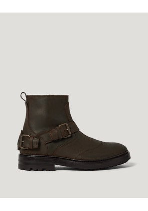 Belstaff Trialmaster Boot Men's Smooth Leather Dark Brown Size UK 9