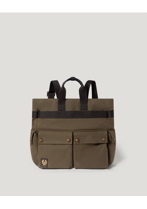 Belstaff Trialmaster 2-way Tote Unisex's Waxed Cotton Faded Olive Size One Size