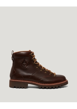 Belstaff Butler Boot Men's Polished Leather Chestnut Size UK 8