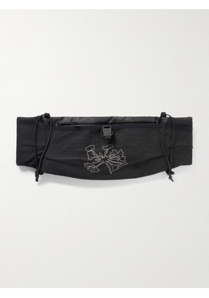 Portal - Borders Embroidered Ripstop-Trimmed Mesh Belt Bag - Men - Black
