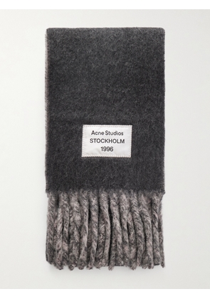 Acne Studios - Volly Heavy Fringed Alpaca-Blend Scarf - Men - Gray