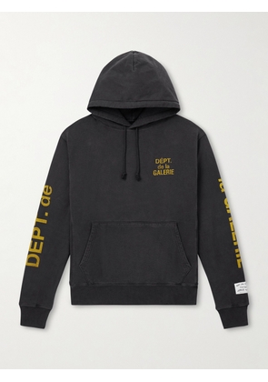 Gallery Dept. - Logo-Print Cotton-Jersey Hoodie - Men - Black - XS