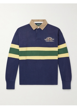 Polo Ralph Lauren - Logo-Embroidered Striped Cotton-Jersey Rugby Shirt - Men - Blue - S