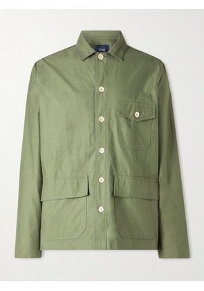 Drake's - Cotton-Twill Overshirt - Men - Green - S