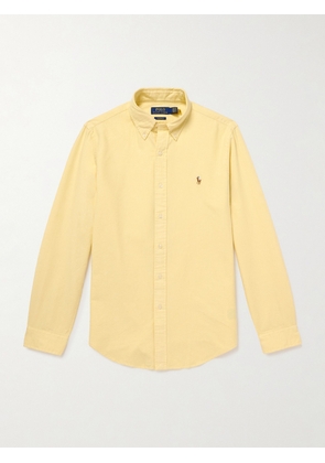 Polo Ralph Lauren - Button-Down Collar Logo-Embroidered Cotton Shirt - Men - Yellow - XS