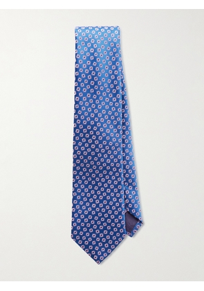 Charvet - 8cm Embroidered Silk Tie - Men - Blue