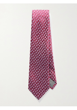 Charvet - 8cm Embroidered Silk Tie - Men - Burgundy