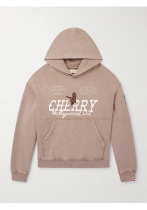 Cherry Los Angeles - Logo-Print Cotton-Jersey Hoodie - Men - Brown - XS