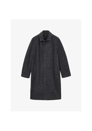 Mens Allsaints Duke Lapel-Collar Wool-Blend Coat