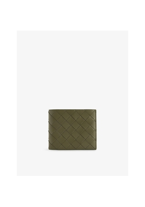 Mens Bottega Veneta Intrecciato Bi-Fold Leather Wallet