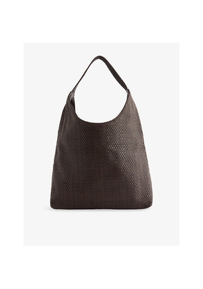 Womens St.Agni Lattice Large Weave Leather Tote Bag