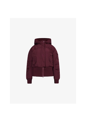 Womens Peachy Den Sandy Hooded Woven Bomber Jacket