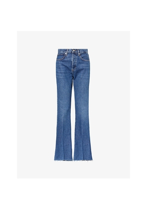 Womens Frame The Lax Flared Denim Jeans