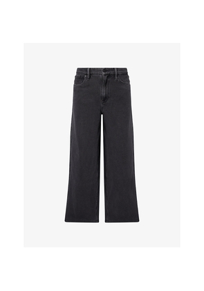 Womens Good American Good Skate Jeanius Crop-Leg Cotton-Jersey Trousers