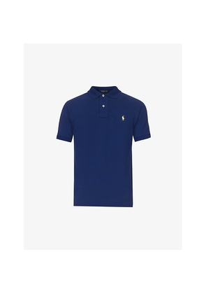 Mens Polo Ralph Lauren Short-Sleeved Logo-Embroidered Slim-Fit Cotton-Piqué Polo Shirt