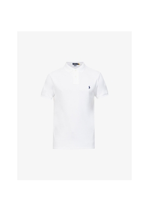 Mens Polo Ralph Lauren Short-Sleeved Logo-Embroidered Slim-Fit Cotton-Piqué Polo Shirt